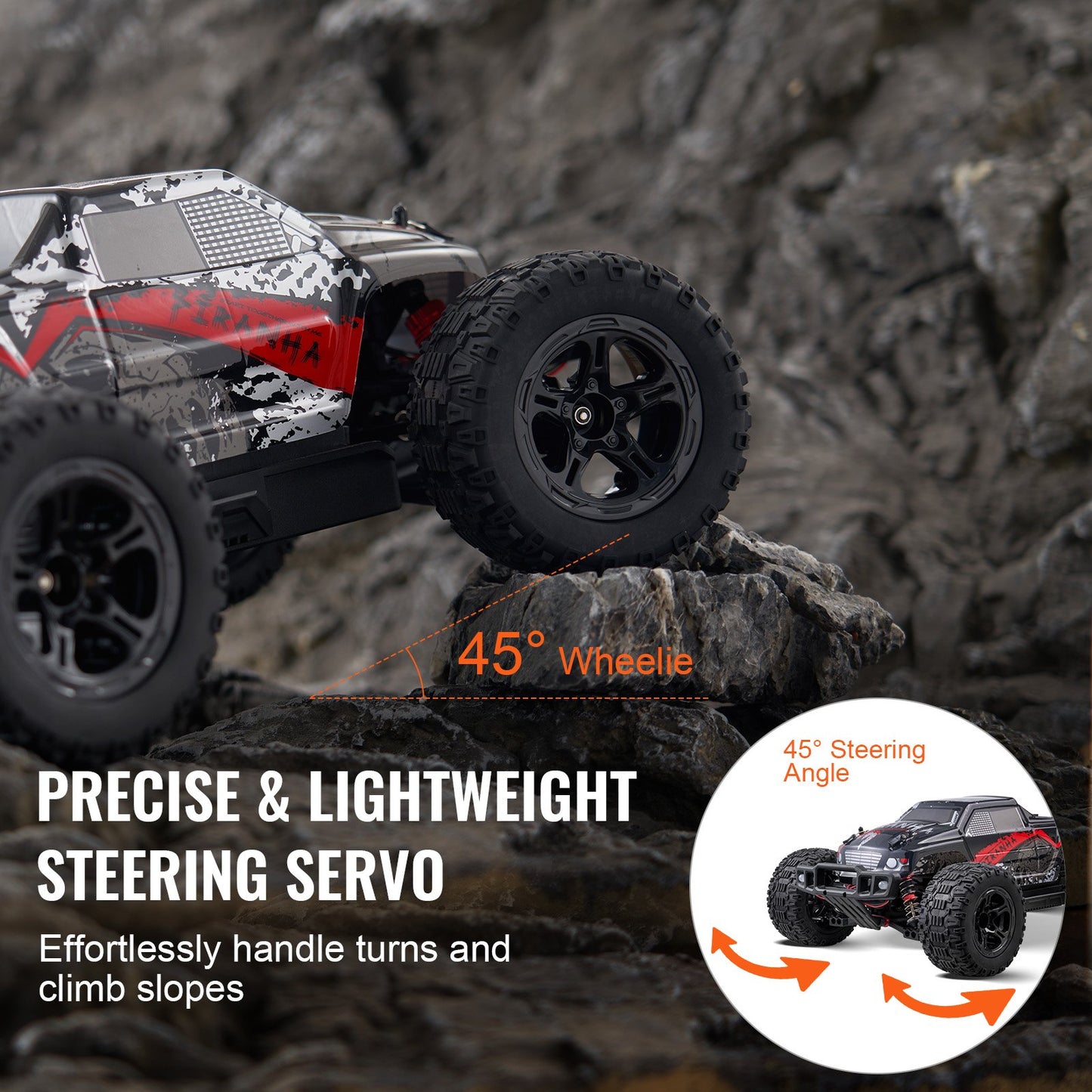 US Local Remote Control Car 1:10 Scale Kids RC Car All Terrain 4WD Off-Road Truck