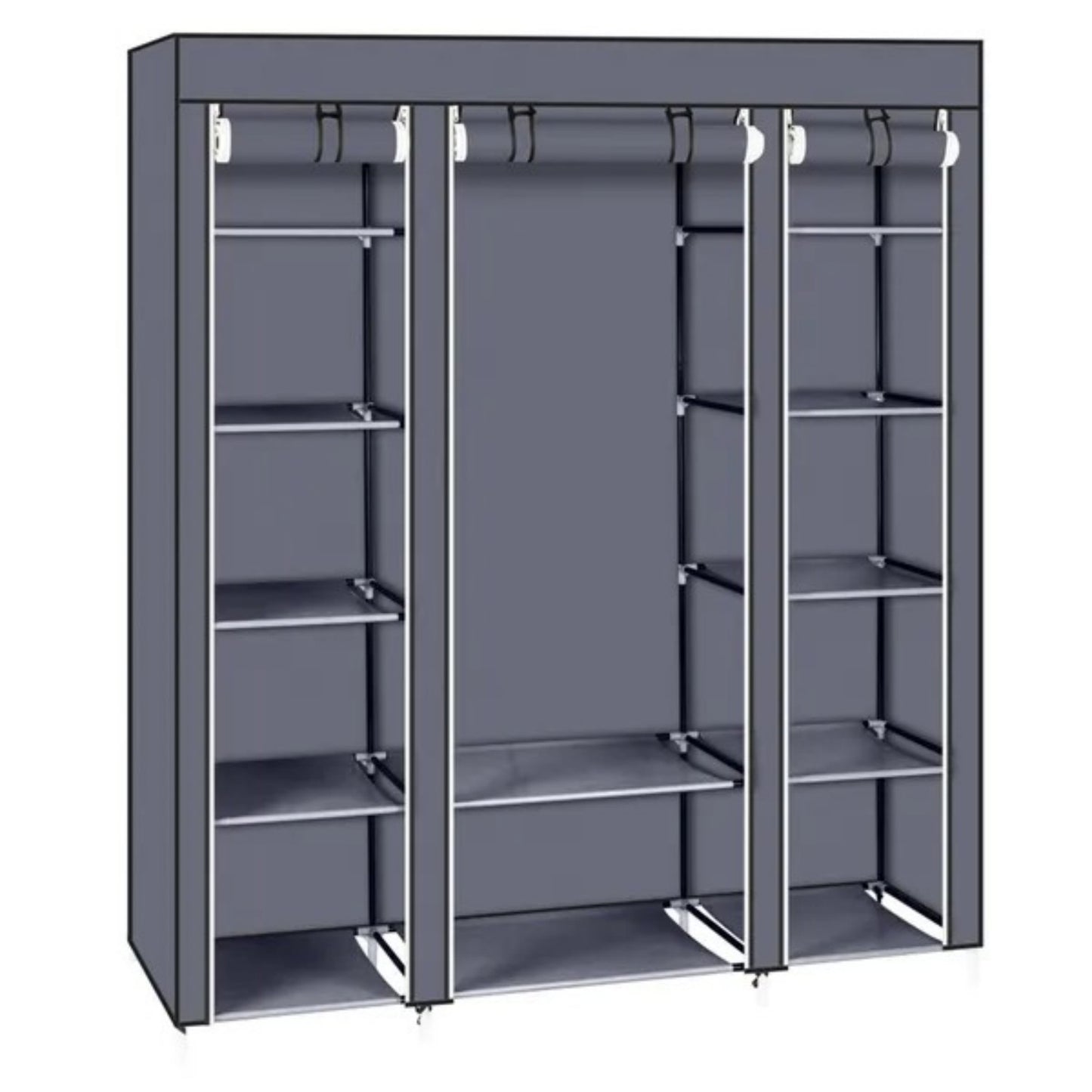 US Local 69 Portable Clothes Closet Wardrobe Storage Organizer With Non