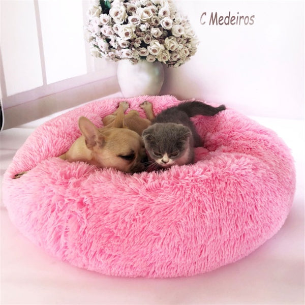 US Local Round Long Hairy Autumn And Winter Nest Pad Cat Mattress