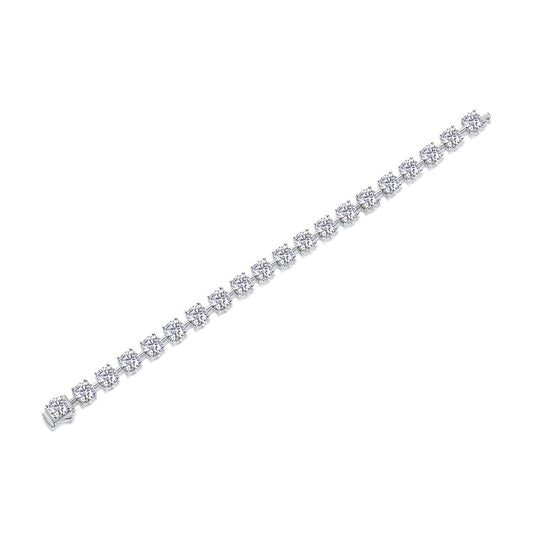 About Time Luxury Fashion Mossan Diamond S925 Silver Bracelet Comparable To Natural Diamonds
