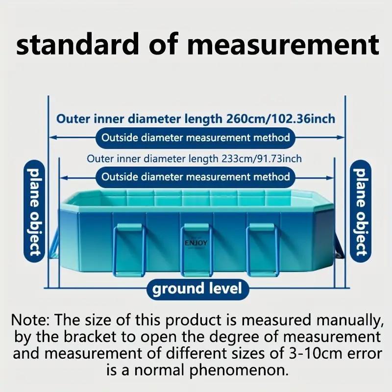 US Local 2.6-meter Glacier Blue Swimming Pool - No Inflation Required, Leak-proof, Soothing Glacier Blue Aesthetics, Stylish And Elegant Design - A Must-Have For Family Water Games And Cool Summer Recreation I