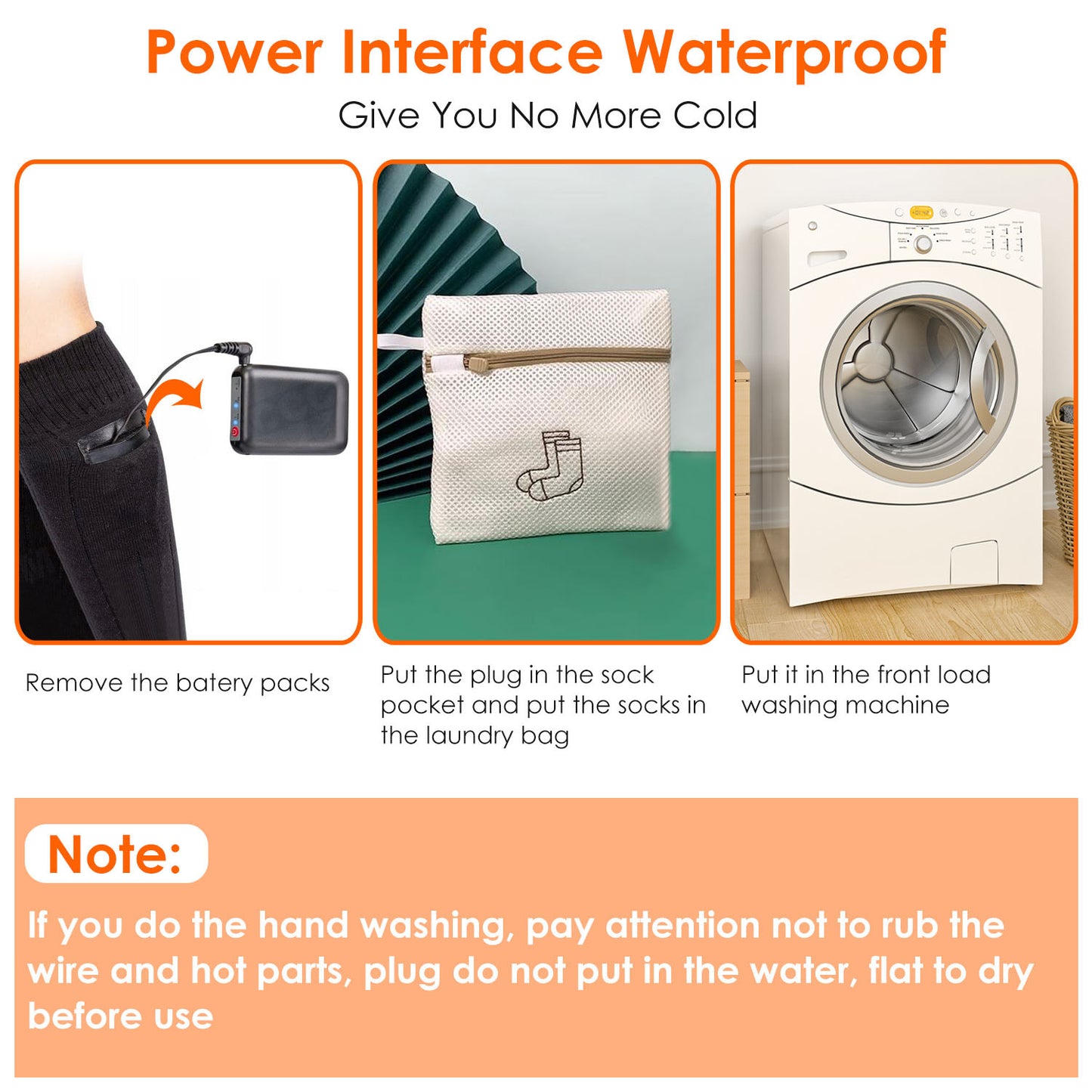 US Local 1 Pair  Electric Heated Socks For Men Women Battery Powered Heated Socks Rechargeable Feet Warmer With 4 Temperature Levels Indoor Outdoor Machine Washable