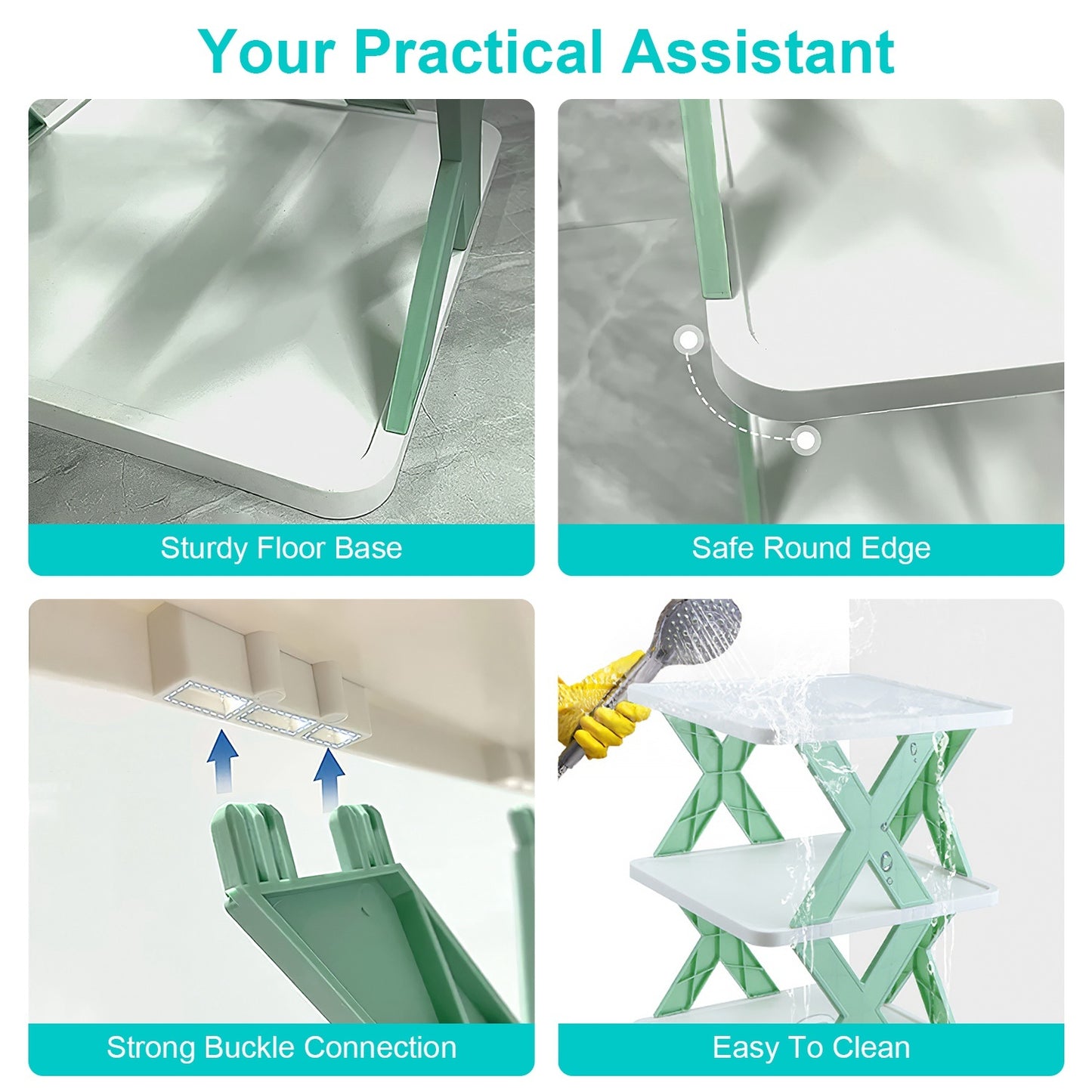 US Local 1Pc 9Tier Narrow Entryway Shoe Rack Plastic Vertical Shoe Organizer Space Saving Free Standing Shoes Storage Shelf Closet Hallway