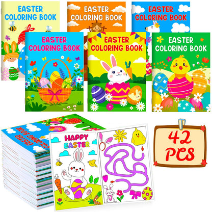 US Local 42-pack Easter Kids Colouring Book For Children Aged 4-8 And 8-12 Years Old