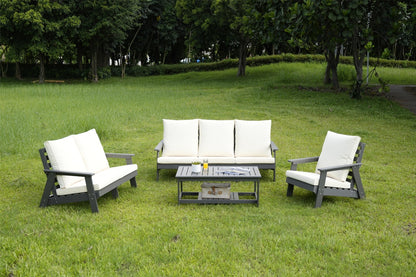 US Local HIPS 3 Seater Sofa With Cushion For Outdoor, Garden, Porch, Poolside, Terrace