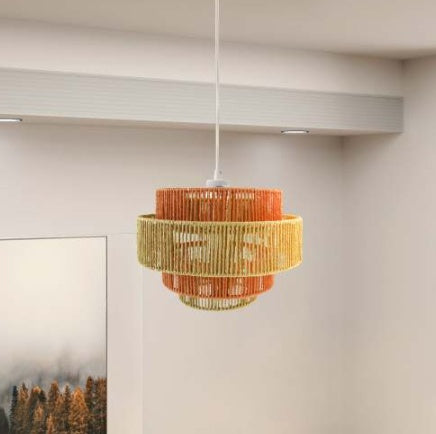 US Local Dorset Pendant Lamp - White And Natural Terracotta