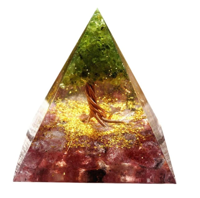 USA Local Pyramid Decoration Natural Crystal Gravel Energy Tower