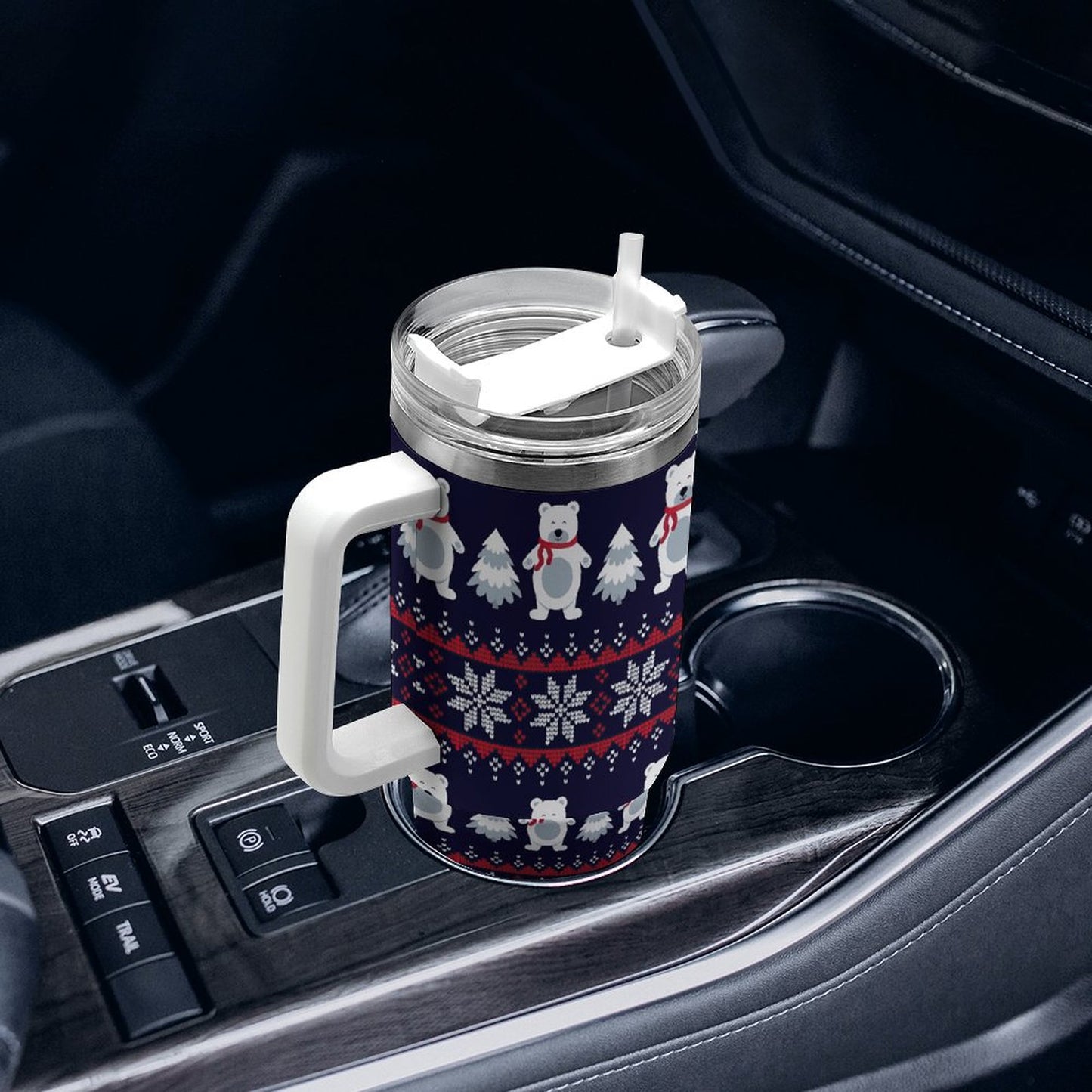 PHDT00185 POD US Local Tumbler 40 oz Large Capacity Car Cup Christmas Bear