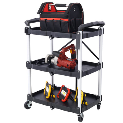 US Local Iron Plastic Folding Service Cart
