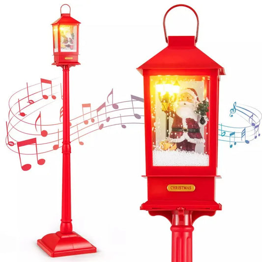 US Local Christmas Streetlights With Music And Detachable Snowball Lights