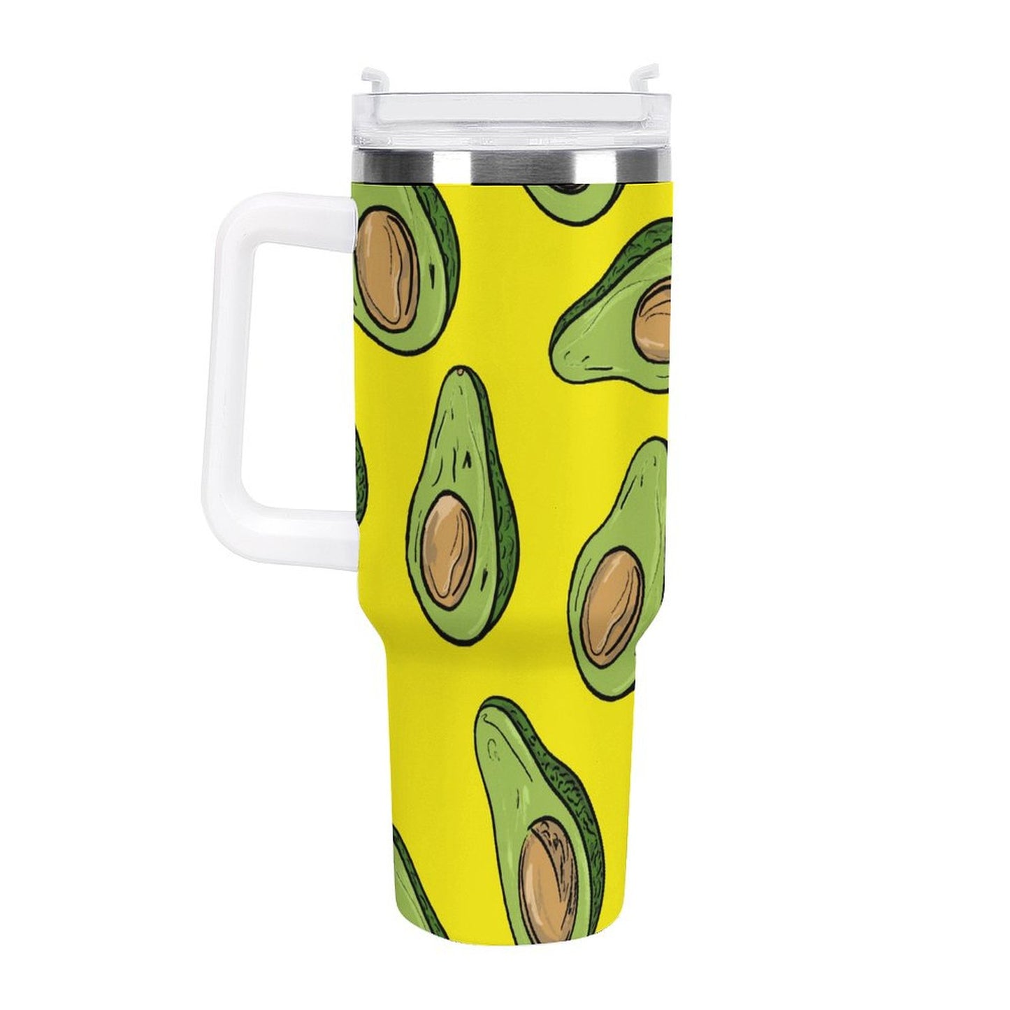 PHDT00487 POD US Local Tumbler 40oz Large Capacity Car Cup Avocado Yellow