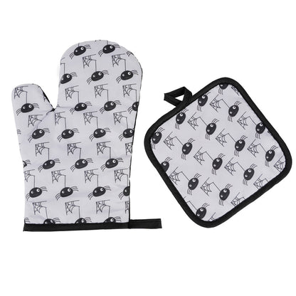 Halloween Pattern Microwave Oven Insulated Gloves