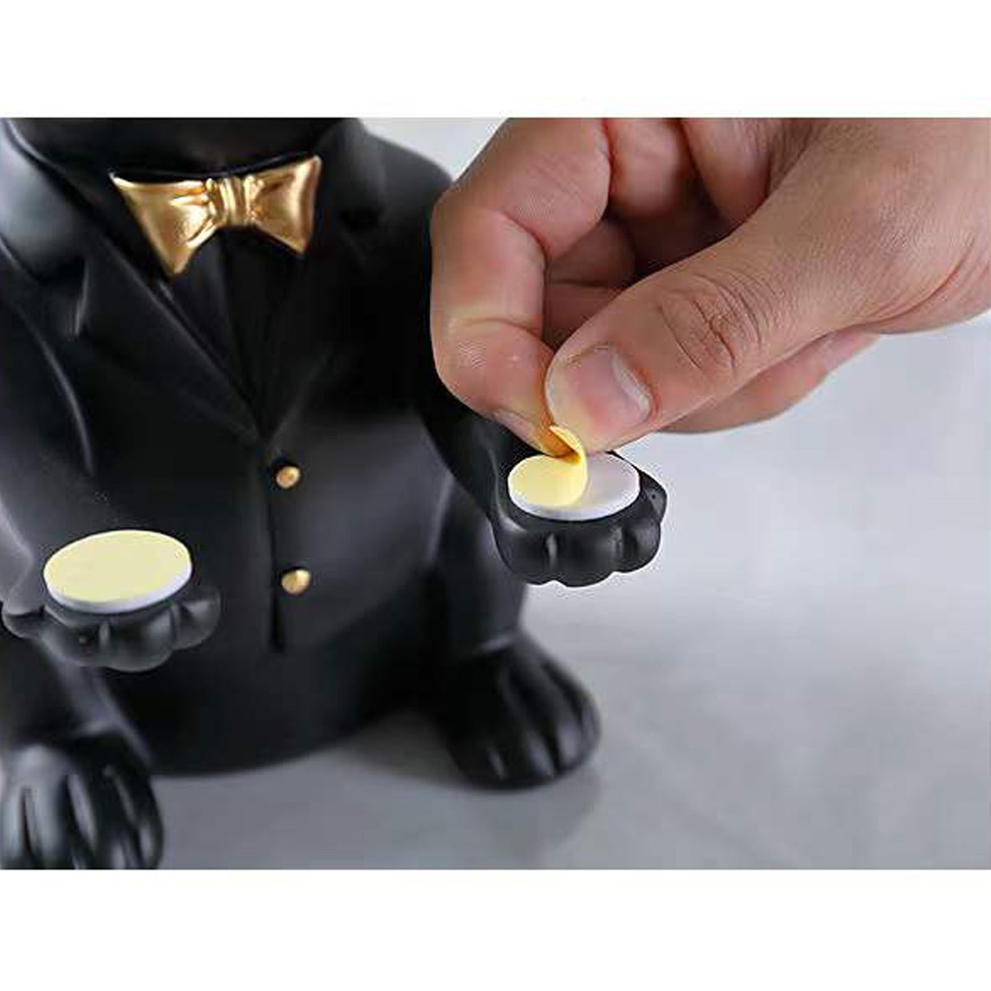 US Local French Bulldog Statue Home Decoration, Cute Dog Statue With Tray, French Bulldog Accessory Gift, Black Or Brown Sculpture Home Decor Tray Black