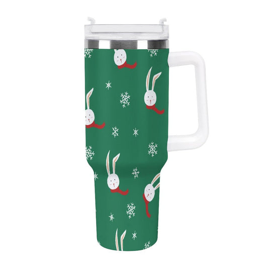 POD US Local Tumbler 40oz Large Capacity Car Cup Christmas Rabbit Snowflake