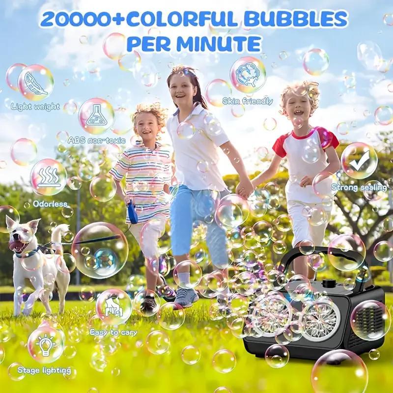 US Local New Automatic Bubble Machine With Upgraded Bubble Blower, Suitable For Children, Indoor And Outdoor Birthday Parties, Bubble Wands, Bubble Guns, Automatic Bubble Guns, Flower Bubble Machine.