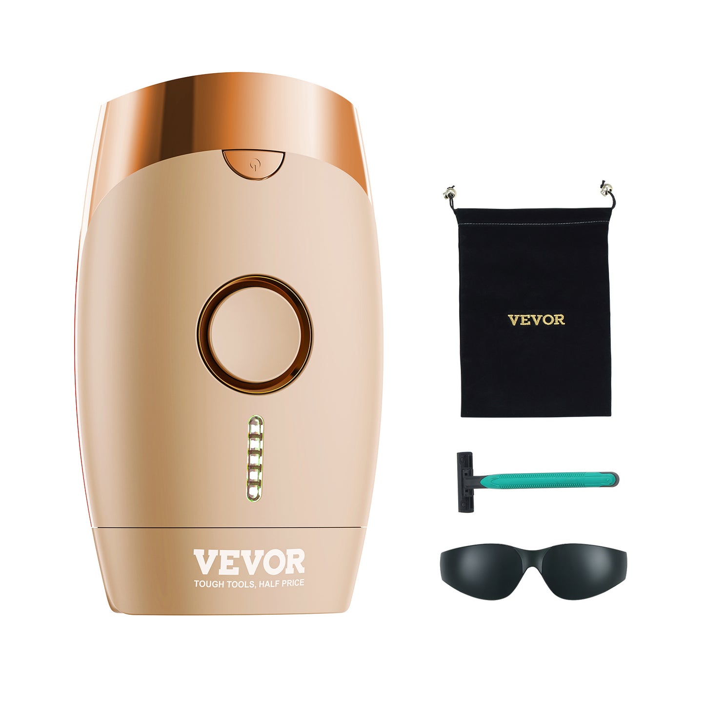 US Local VEVOR IPL Hair Removal, Permanent Hair Removal For Women And Men, Auto Manual Modes  5 Adjustable Levels, Painless At-Home Hair Removal Device For Legs, Armpits, Bikini Line, Whole Body
