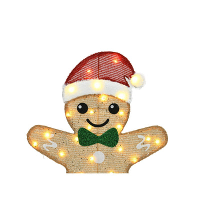 US Local 40-inch And 42-inch Gingerbread Man Shaped Decorative Lights, Warm Christmas Style Home Atmosphere Lights, Christmas Holiday Atmosphere Lights