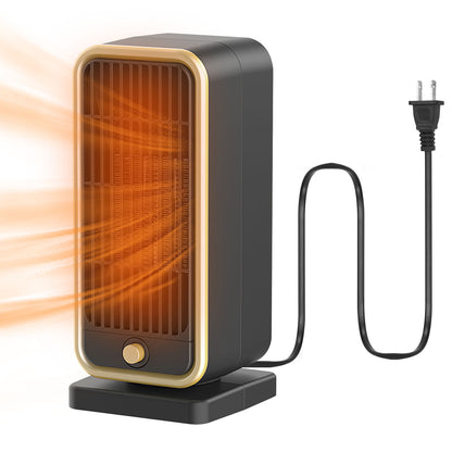 US Local 1 Pc 500W Portable Electric Heater PTC Ceramic Heating Space Heater Overheating Tip Over Protection 3S Heating Space For 322 Sq FT Home Office Use