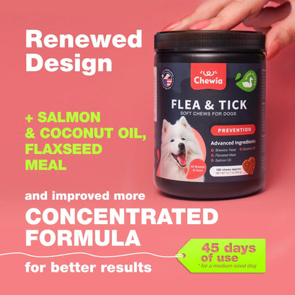 US Local Dog Flea And Tick Treatment Chews FleaTick Prevention For Dogs Chewables Natural Dog Flea & Tick Control Soft Treats Immune Support Supplement CANNOT Be Listed For Sale On Amazon