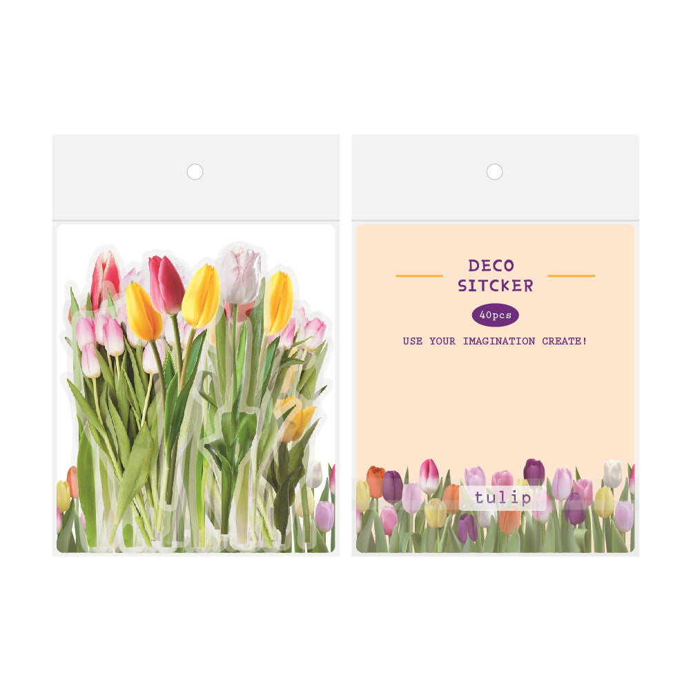 US Local Retro Flower Nature Book DIY Hand Account Material Mushroom Sticker