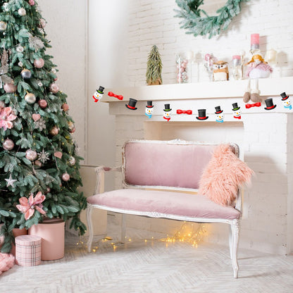 US Local 2 Pack Christmas Banner Paper Christmas Sign Garland Gingerbread Man Snowman Christmas Hanging Bunting Garland For Christmas Party Decorations Xmas Holiday Mantle Fireplace Home Decor