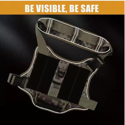 US Local USLOCAL Tactical Service Dog Harness With Control Handle No Pulling Adjustable Reflective Pet Vest Harness Easy Walking Training
