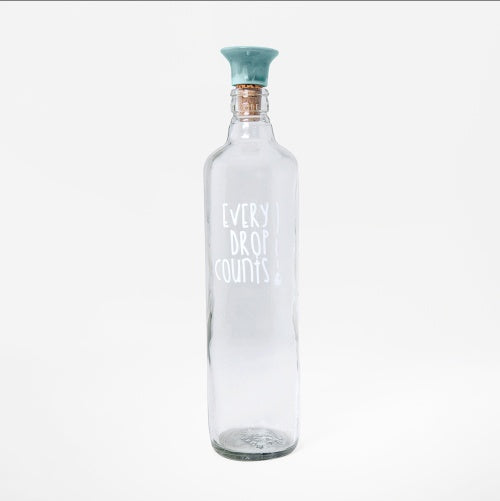 US Local Drop Glass Water Bottle With Ceramic Stopper