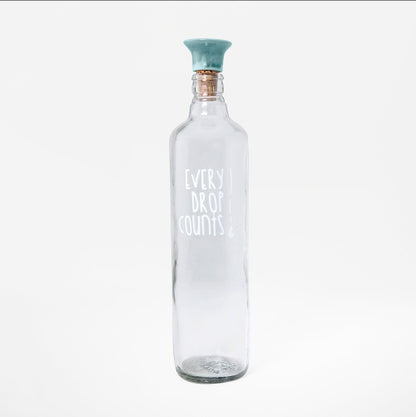 US Local Drop Glass Water Bottle With Ceramic Stopper