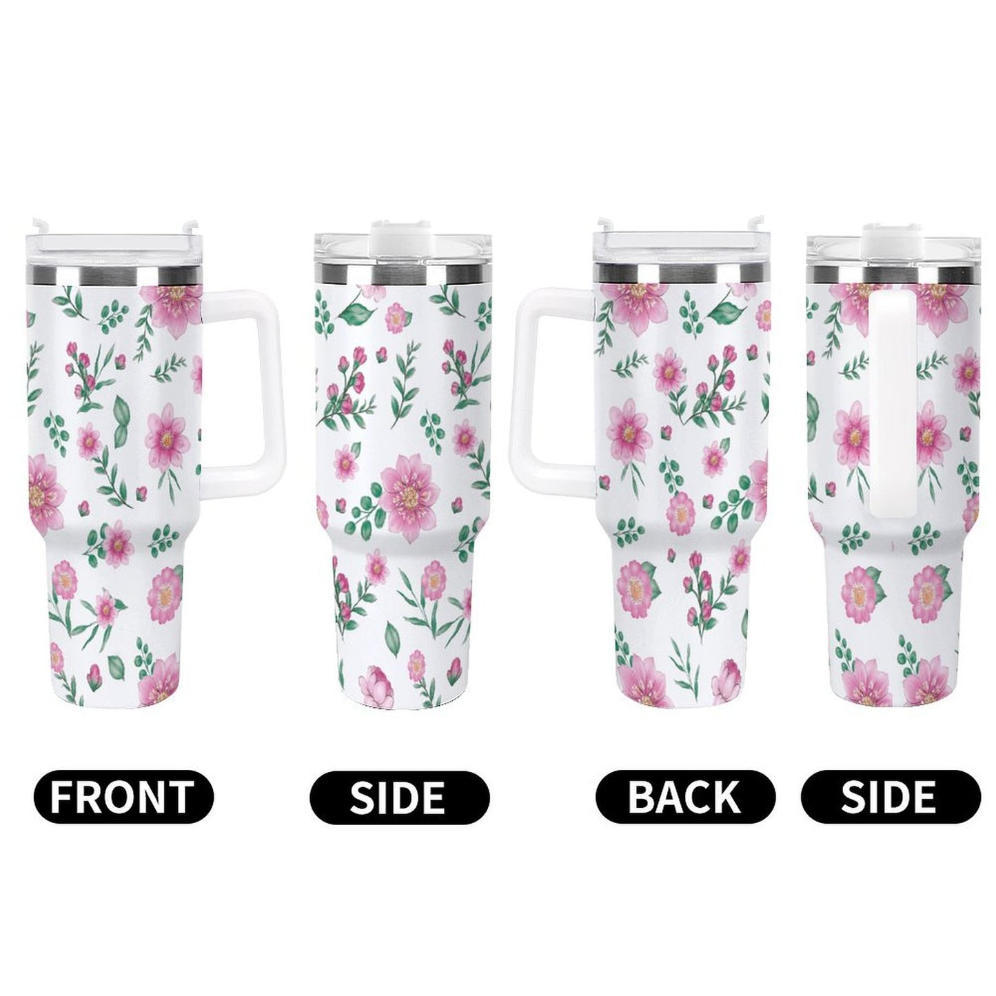 PHDT00122 POD US Local Tumbler 40 oz Large Capacity Car Cup Flowers