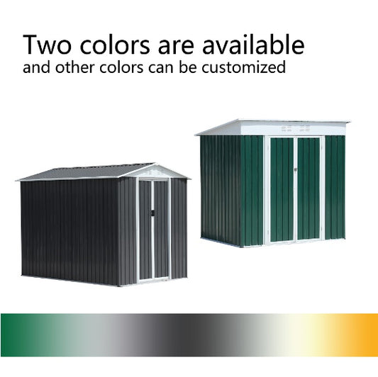 US Local 6 X 4 Ft Gold Frame Steel Outdoor Storage Shed