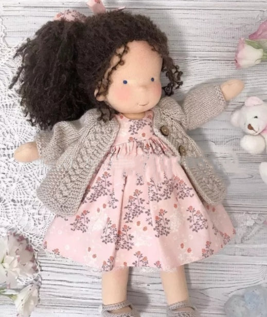 US Local Handmade Plush Doll Golden Curly Girl Finished Product