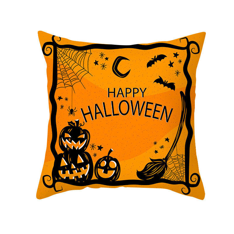 40 Style Halloween Pillowcase Pumpkin Letter Fly Velvet Pillow Cushion Cover
