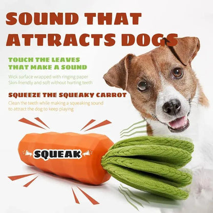 US Local Rubber Carrot Dog Toy For Chewing Dogs, For Training And Cleaning, Durable Interactive Toy For Puppies And Medium-sized Dogs