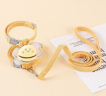 US Local Small Cat Harness Wing Shaped Decorative Walking Vest Traction Rope Set