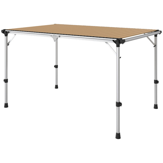 US Local Folding Camping Table, Adjustable Height Aluminum Table, Portable Camping Table For Picnic, Beach, BBQ