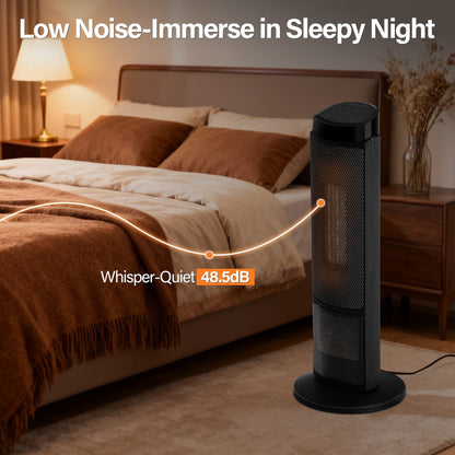 US Local 23inch Space Heaters For Indoor Use, Portable Heater With 7 Light Colors