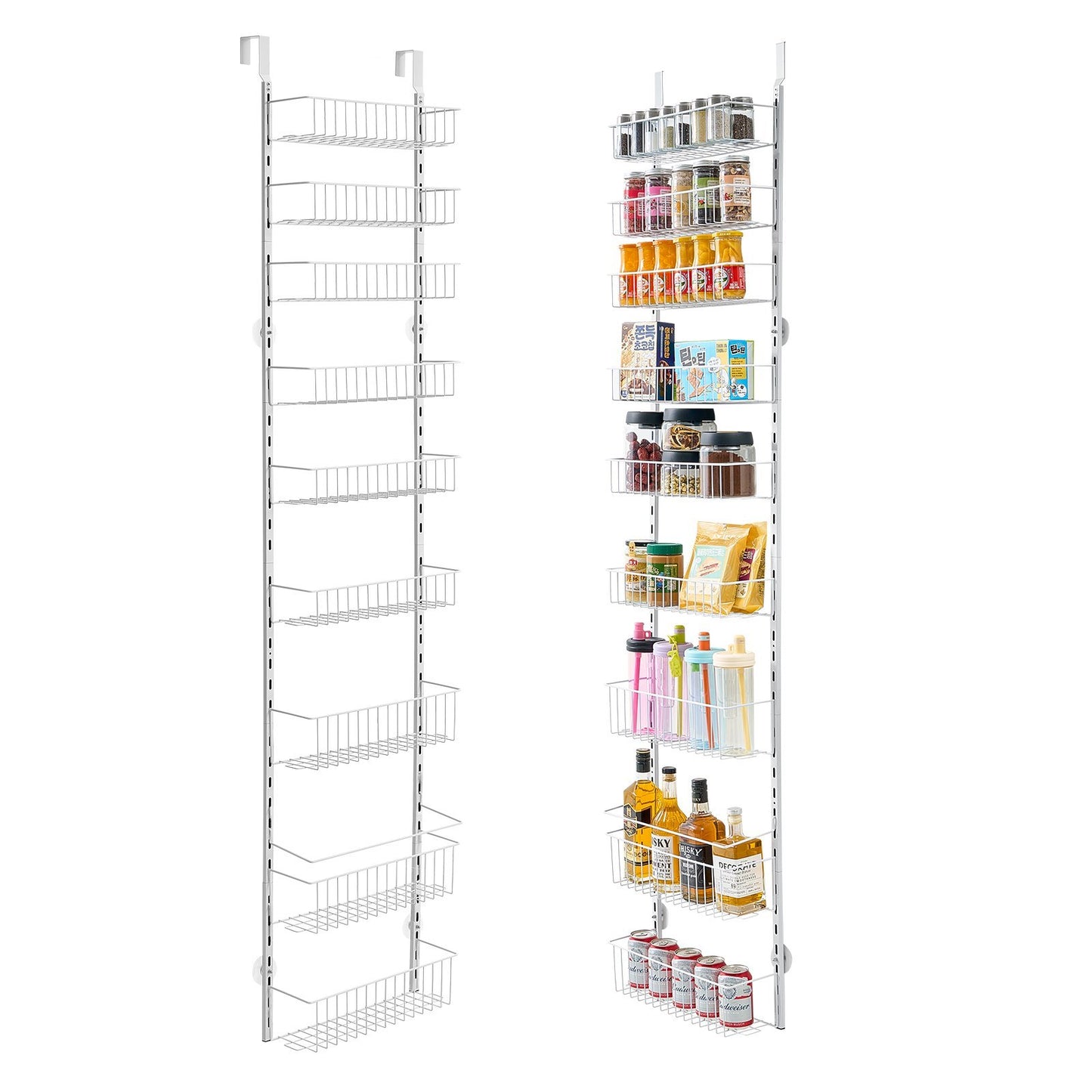 US Local 9-Tier Over The Door Pantry Organizer Hanging Storage Rack Adjustable Kitchen
