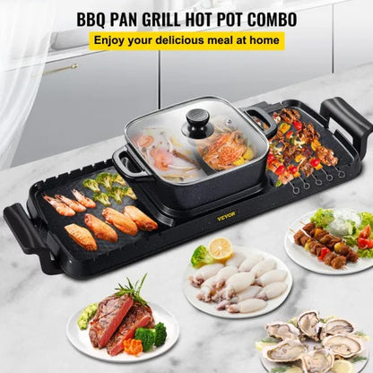 US Local Multifunctional Teppanyaki Grill Pot With Dual Temp Control