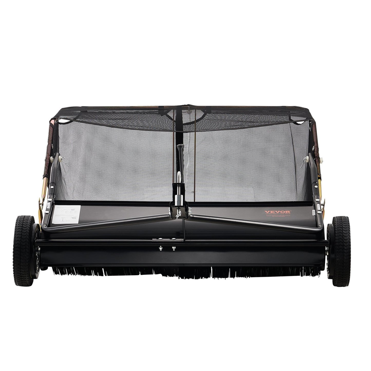US Local VEVOR Tow-Behind Lawn Sweeper 42-inch Leaf Yard Collector 12 Cu.ft. Adjustable