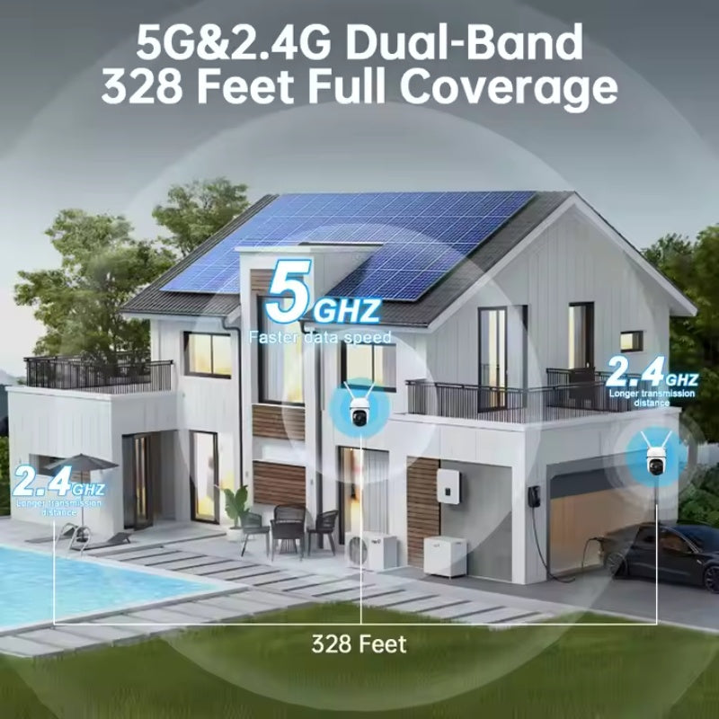 US Local WESECUU 3MP PTZ Mini Wifi CCTV Camera