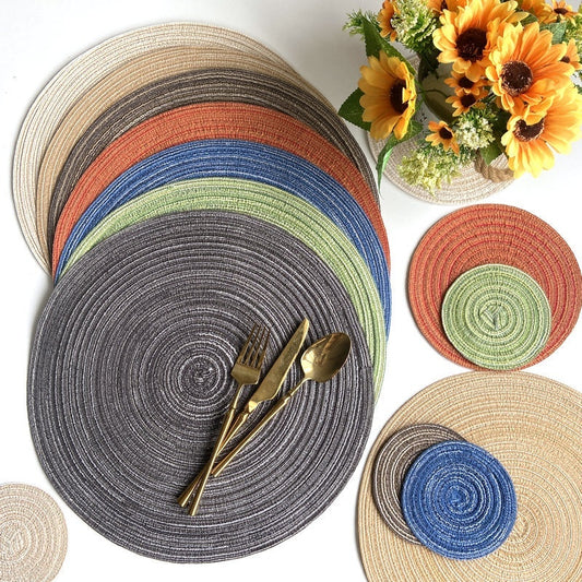 Western-style Placemat Home Placemat Coasters Heat Proof Mat
