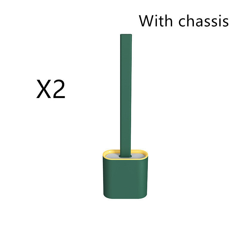 Creative Wall-Mounted Soft Brush With Cover For Toilet Washing