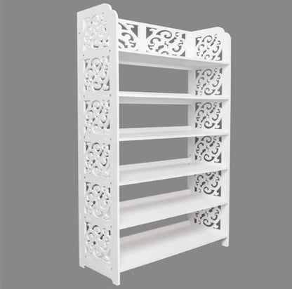 US Local Wood Plastic Board -6-story Carved Shoe Rack
