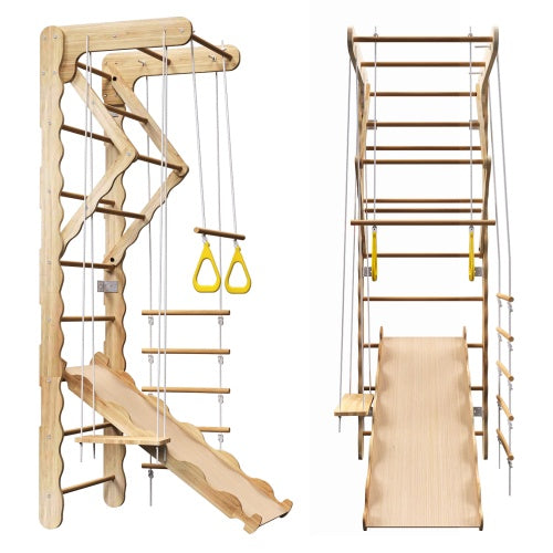 US Local Toddler Climbing Toys Indoor Kids Pikler Triangle Set Foldable Indoor Ladder Climbing Gym Climber