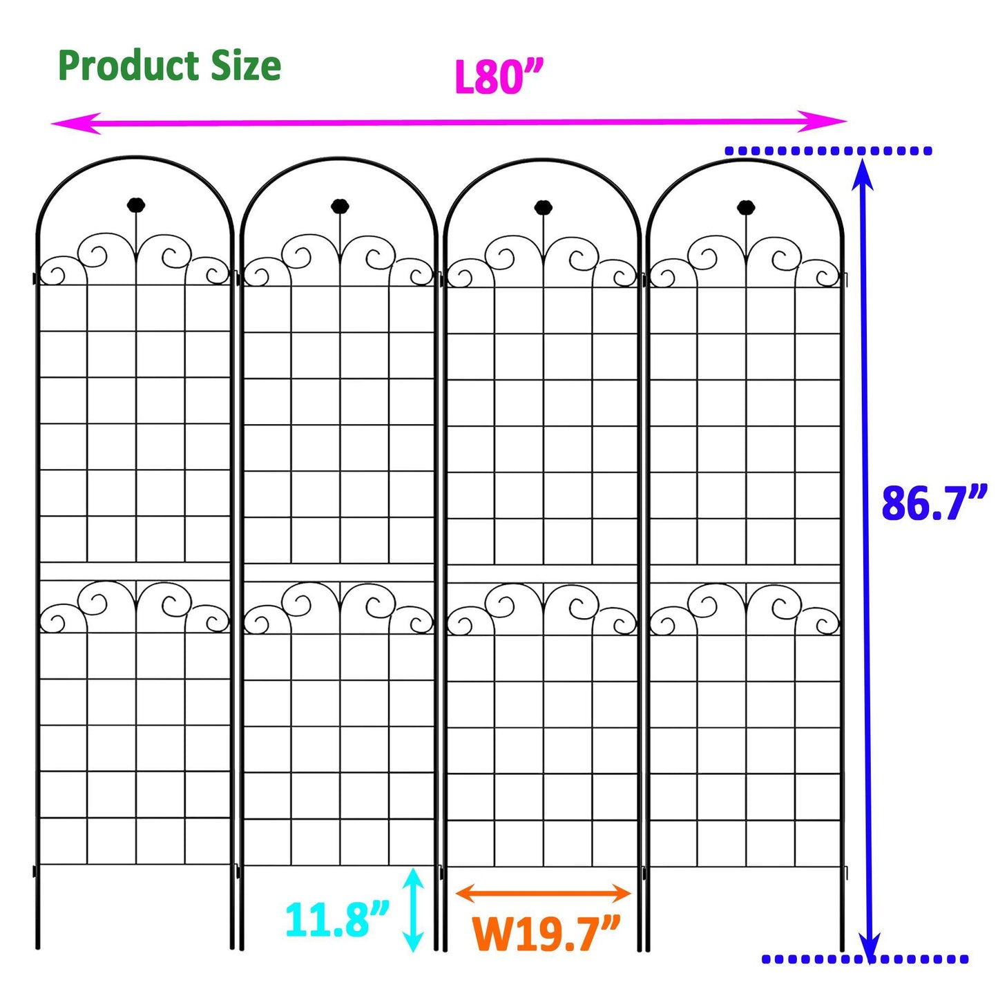 US Local Metal Garden Trellis For Outdoor Climbing Plants