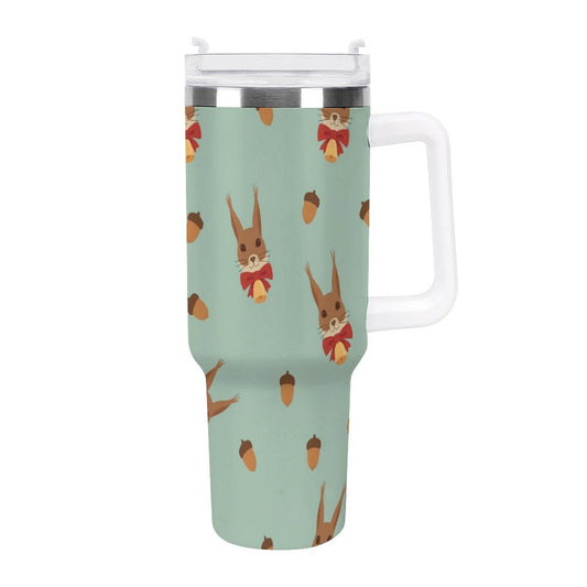 POD US Local Tumbler 40oz Large Capacity Car Cup Christmas Squirrel Nuts Style