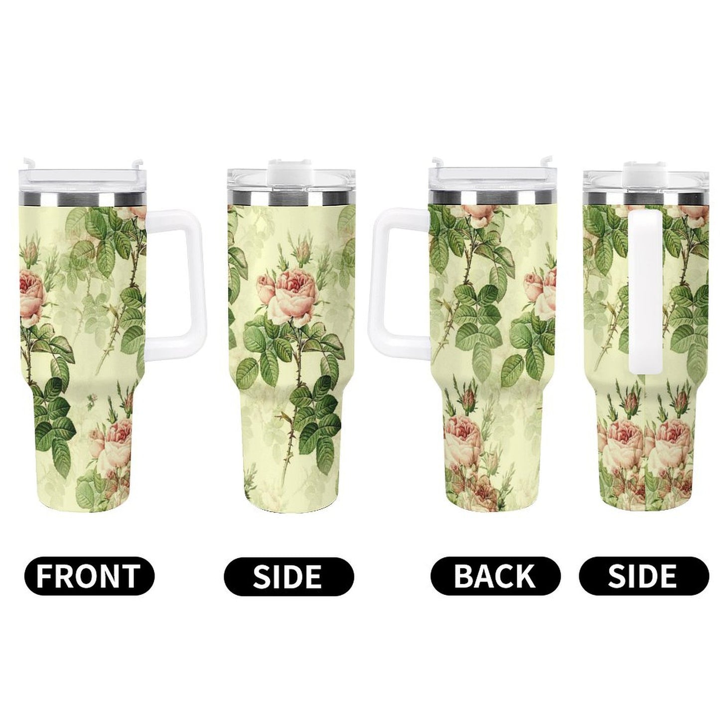 PHDT00444 POD US Local Tumbler 40 oz Large Capacity Car Cup Roses