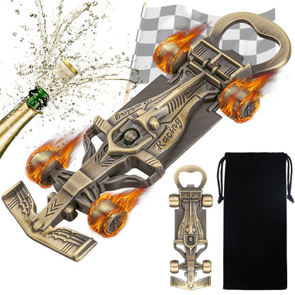 US Local Exquisite Racing Bottle Opener,Meticulously Designed And Made Of Durable Materials, Perfect For Opening Bottles During Sports Events, Parties, Or At Home. Includes A Black Drawstring Bag.