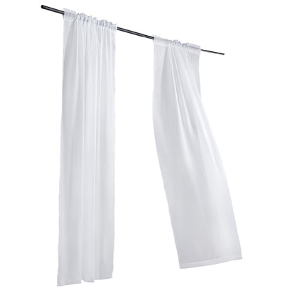 US Local Sheer Curtains 52 W X 84 L Inches 2 Panels Window Drapes Rod Pocket Polyester