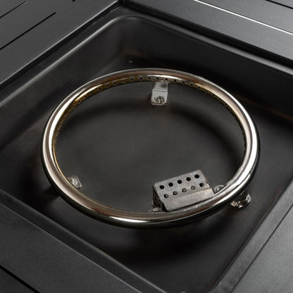 US Local 28inch Wicker Square Fire Pit Table